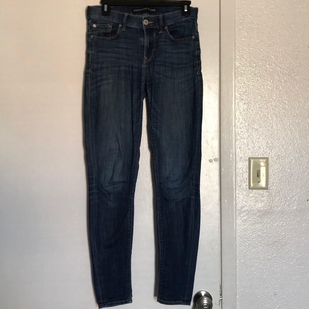 Dark blue jeans